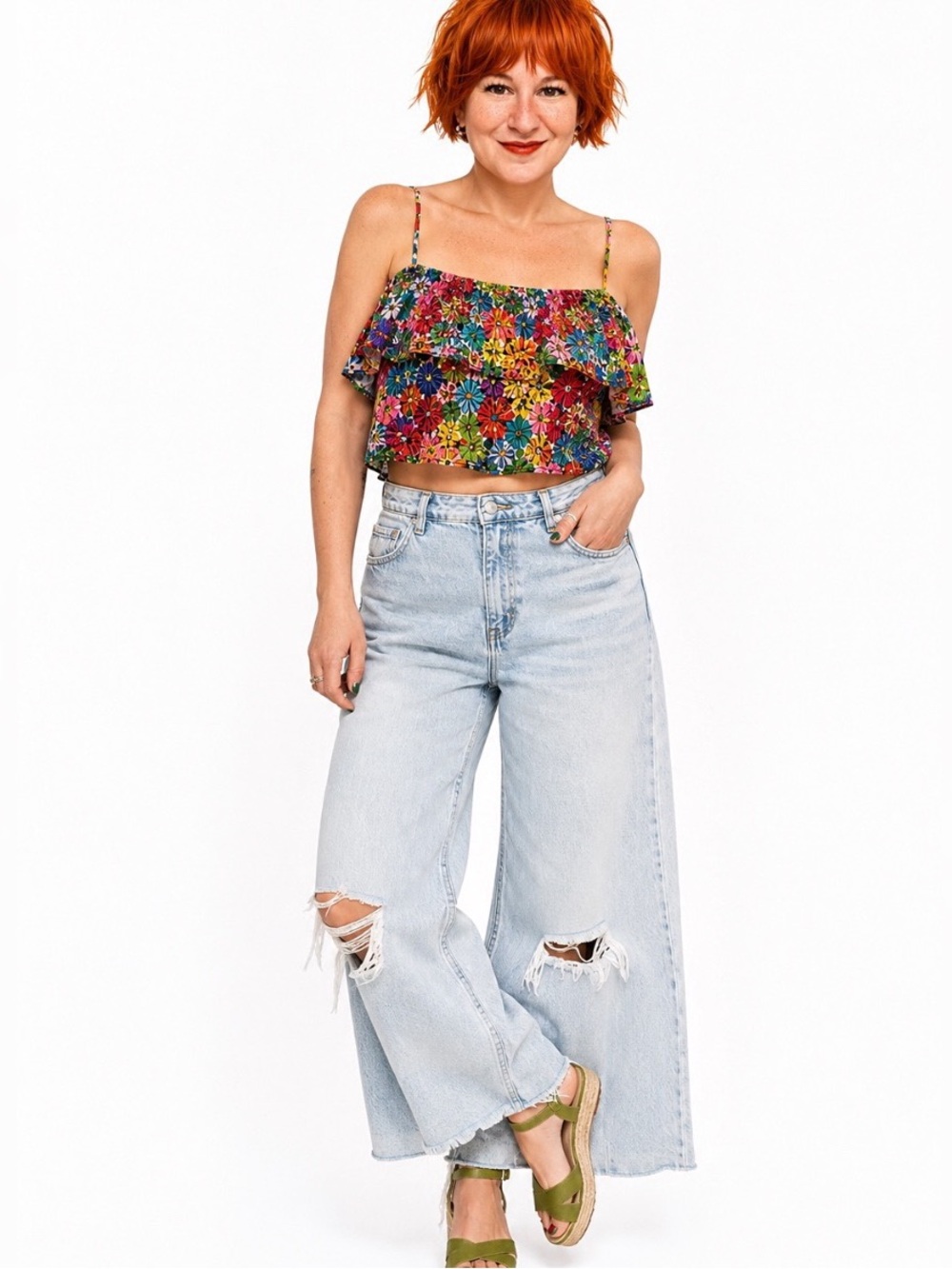 Alice + Olivia Marylynn crop top Size 10 EUC